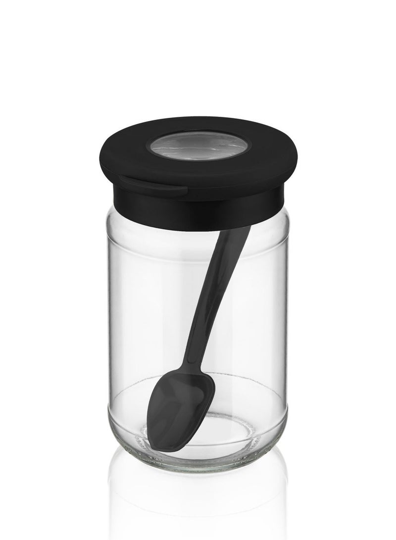 Glass Containers with Lid and Plastic Spoon 6 Pcs Set - Image 3